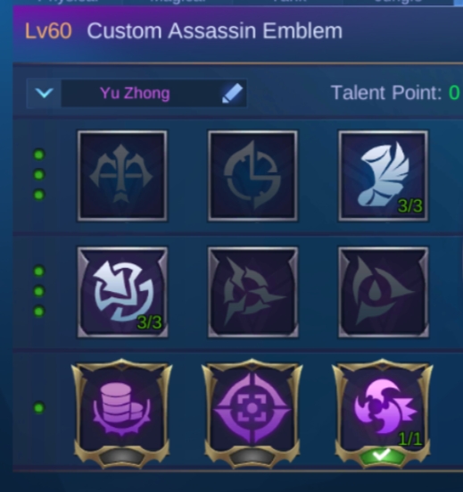 Emblem Yu Zhong Assassin