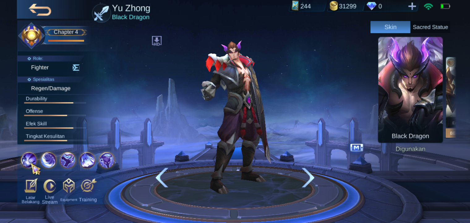 Emblem dan Build Yu Zhong Tersakit 2023