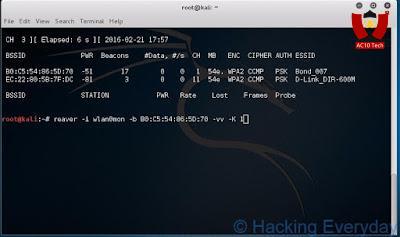 REAVER : Hack Wifi WPA2-PSK dengan Linux command