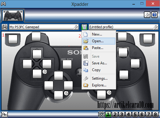 Joystick to Keyboard dengan Aplikasi Joystick XPadder