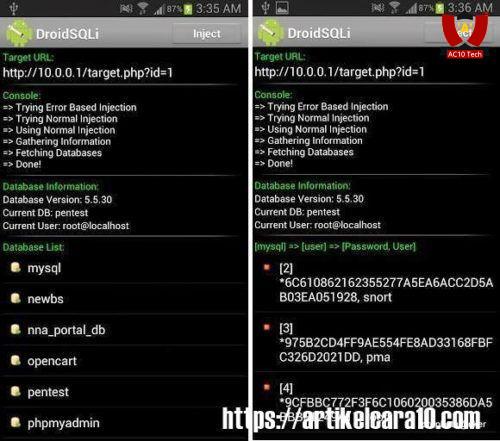 Cara Deface Website Di Android Menggunakan DroidSQLi
