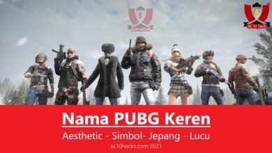 1000+ Font Nama PUBG Keren dan Artinya, Aesthetic, Lucu - AC10 Tech