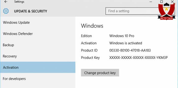 Kunci Produk Windows 10
