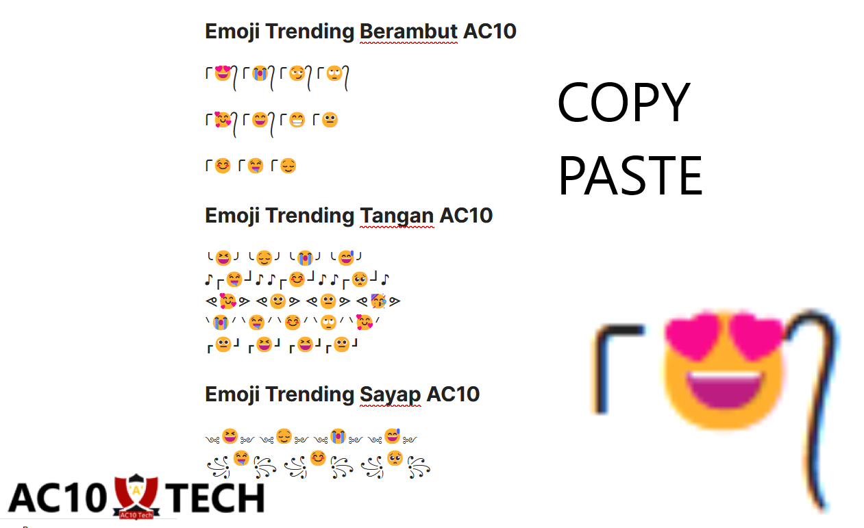 Emoji Trending Tangan Berambut Sayap