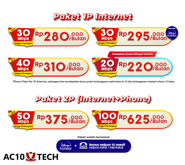 Harga Paket 1P Internet IndiHome Promo