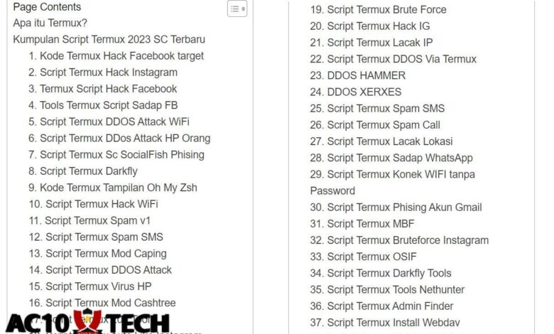 Tools Termux MY ID v1-v5 Terbaru 2024 - AC10 Tech