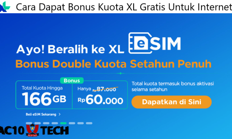 4 Cara Ambil Bonus Kuota XL Tanpa Aplikasi 2024 - AC10 Tech