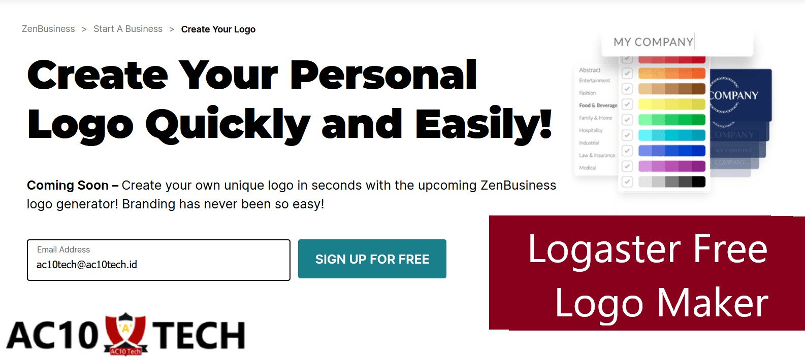 Cara Membuat Logo Online Gratis di HP Tanpa Aplikasi di Situs Logaster
