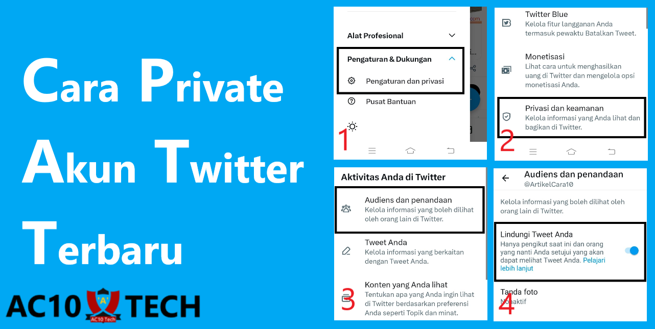 Cara Private Akun Twitter Terbaru di Android iPhone Laptop