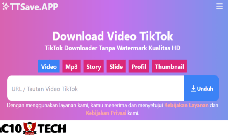 TTSave TikTok Video, MP3, Foto Profil Downloader 2024 - AC10 Tech