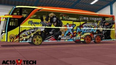 Download Mod BUSSID Full Strobo Terbaik 2025 - AC10 Tech