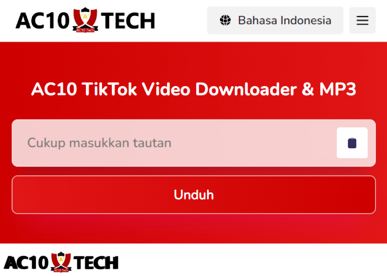 AC10 TikTok 2025: Download MP3 & Video TikTok Tanpa Watermark AC10 TikTok Downloader 2025 untuk Download MP3 dan Video TikTok Tanpa Watermark