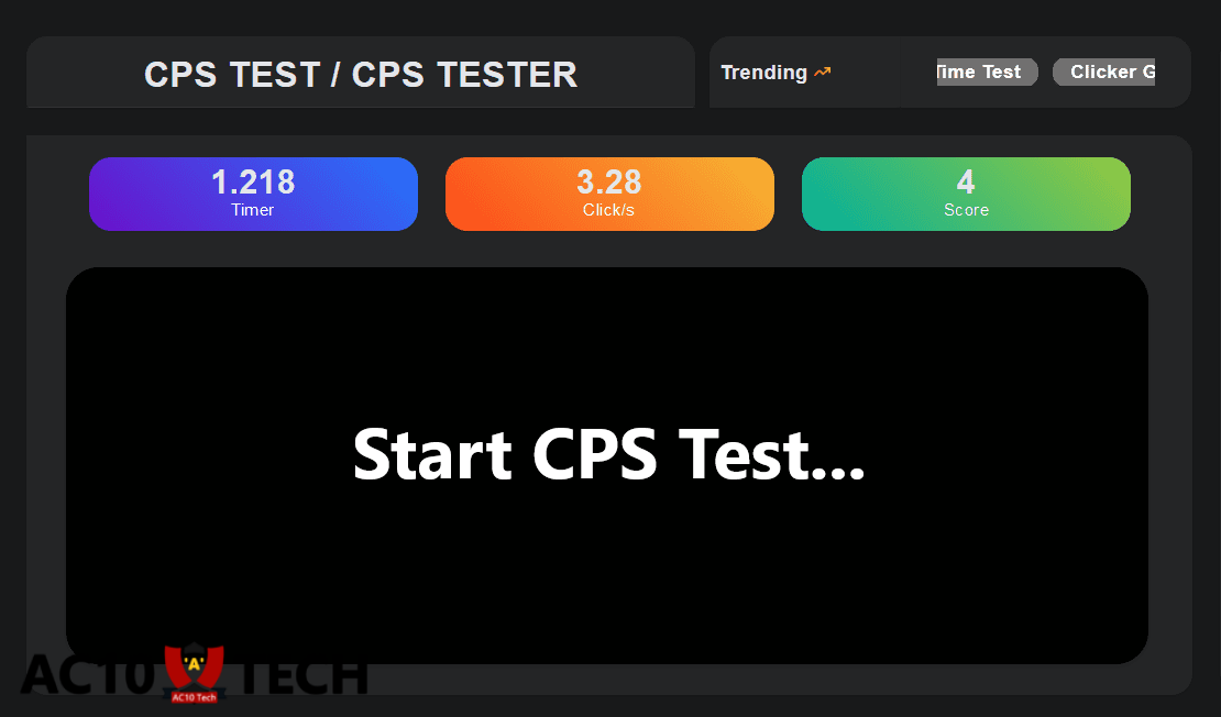 CPS Test - click speed test
