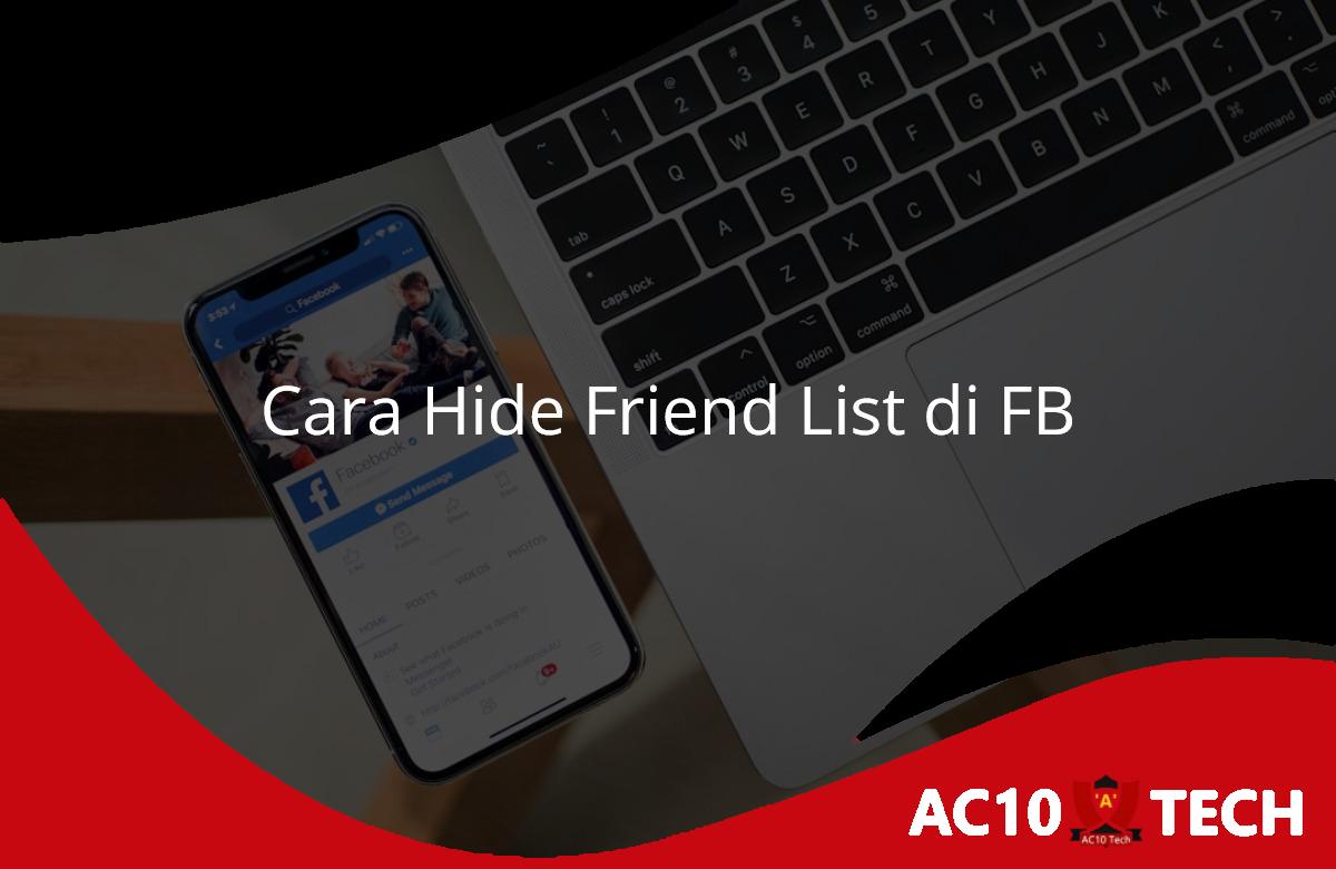 Cara Hide Friend List di Facebook