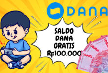 Saldo DANA Rp100 Ribu Gratis Modal Nonton Video