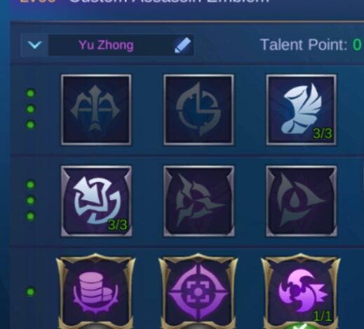 Emblem dan Build Yu Zhong Tersakit 2025 Emblem dan Build Yu Zhong Tersakit 2025 - AC10 Tech